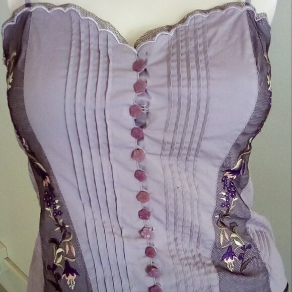 Moda International Y2K Floral Tiered Maxi Halter Dress Sz XS-S Elevenses Magazin - Picture 9 of 15